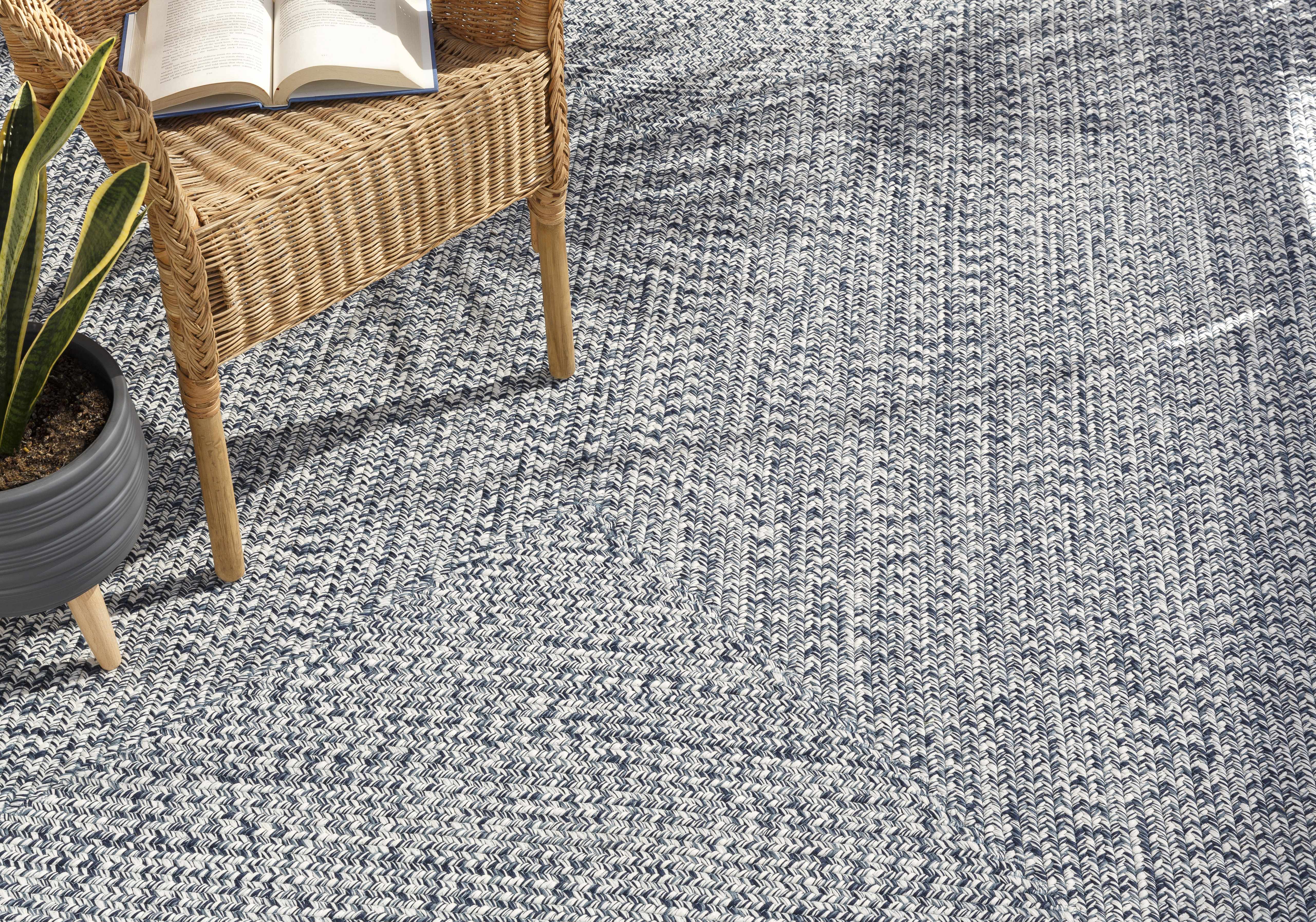 Blue Braided Faux Jute Rug - Image 5