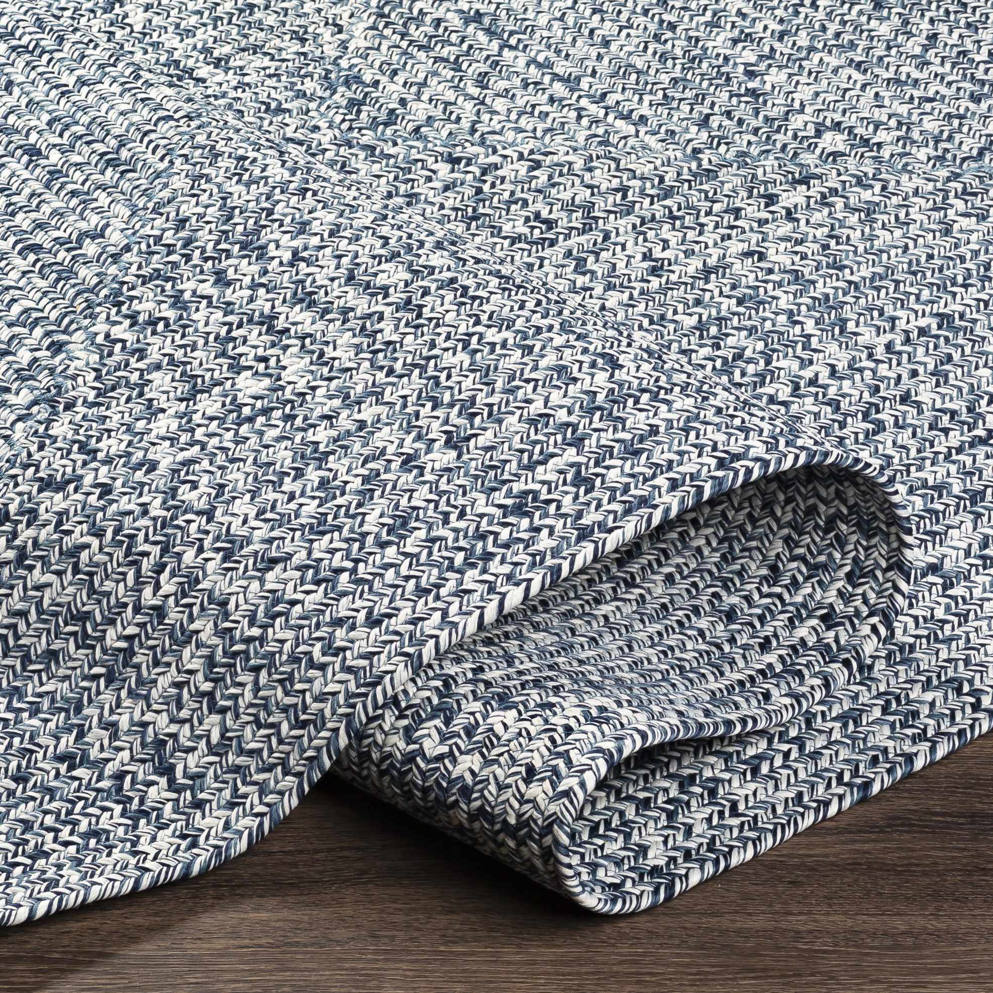 Blue Braided Faux Jute Rug - Image 7
