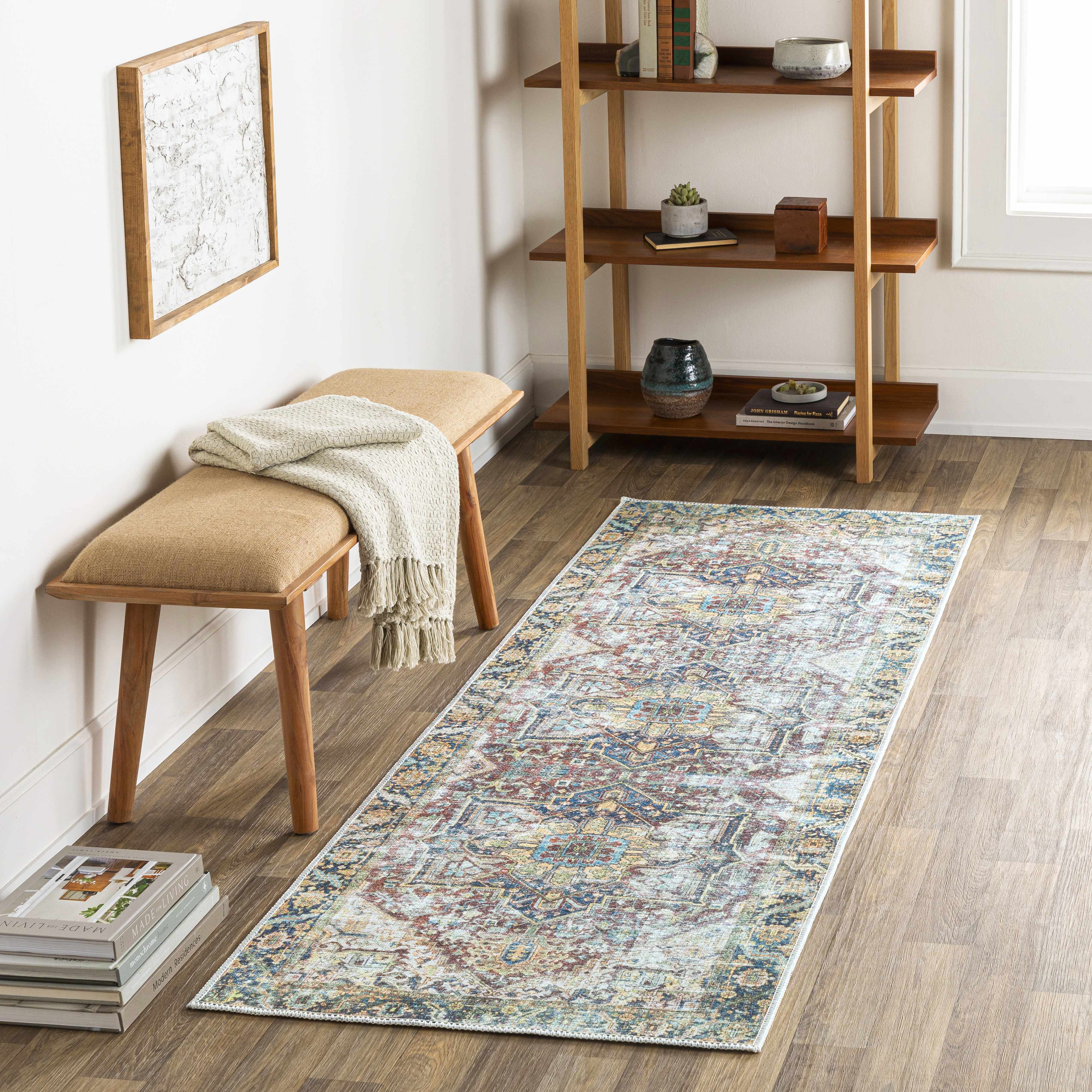 Blue Catigpian Distressed Washable Area Rug - Clearance - Image 10