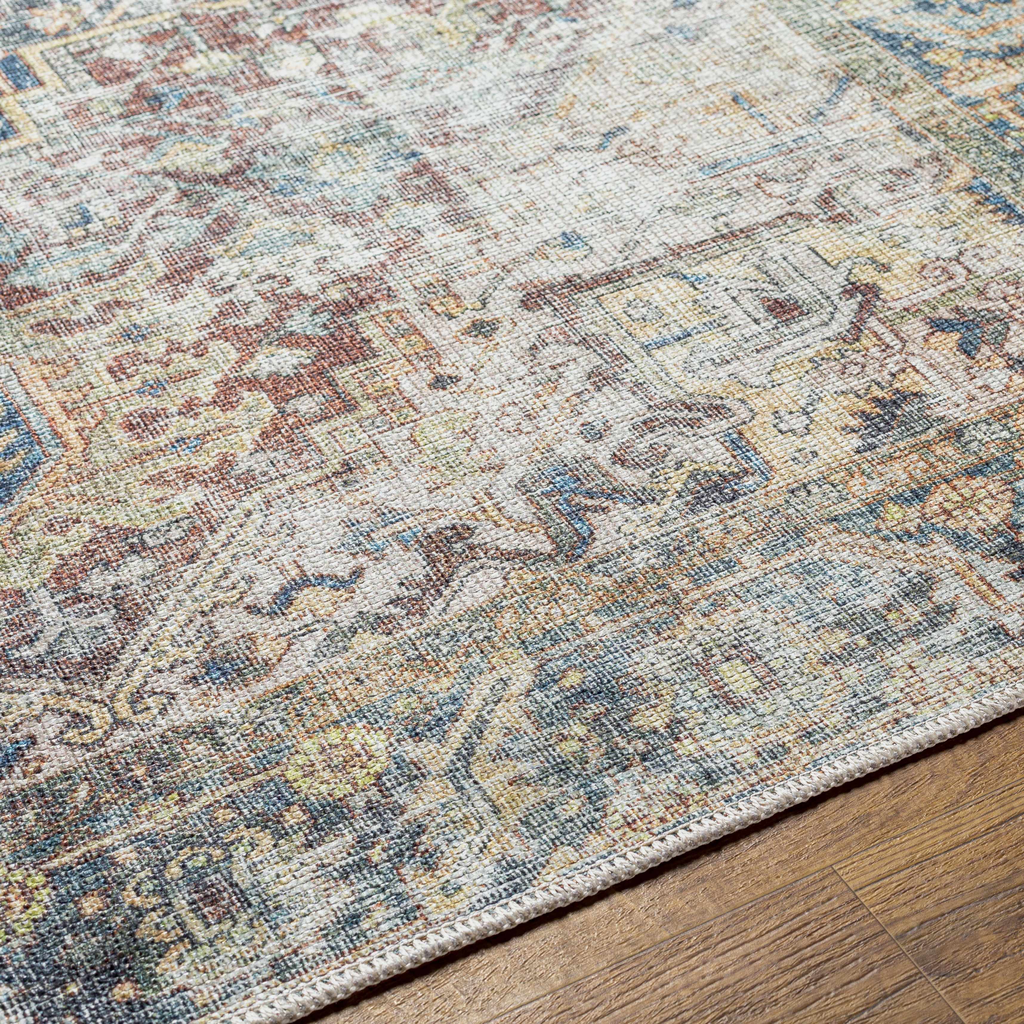 Blue Catigpian Distressed Washable Area Rug - Clearance - Image 12