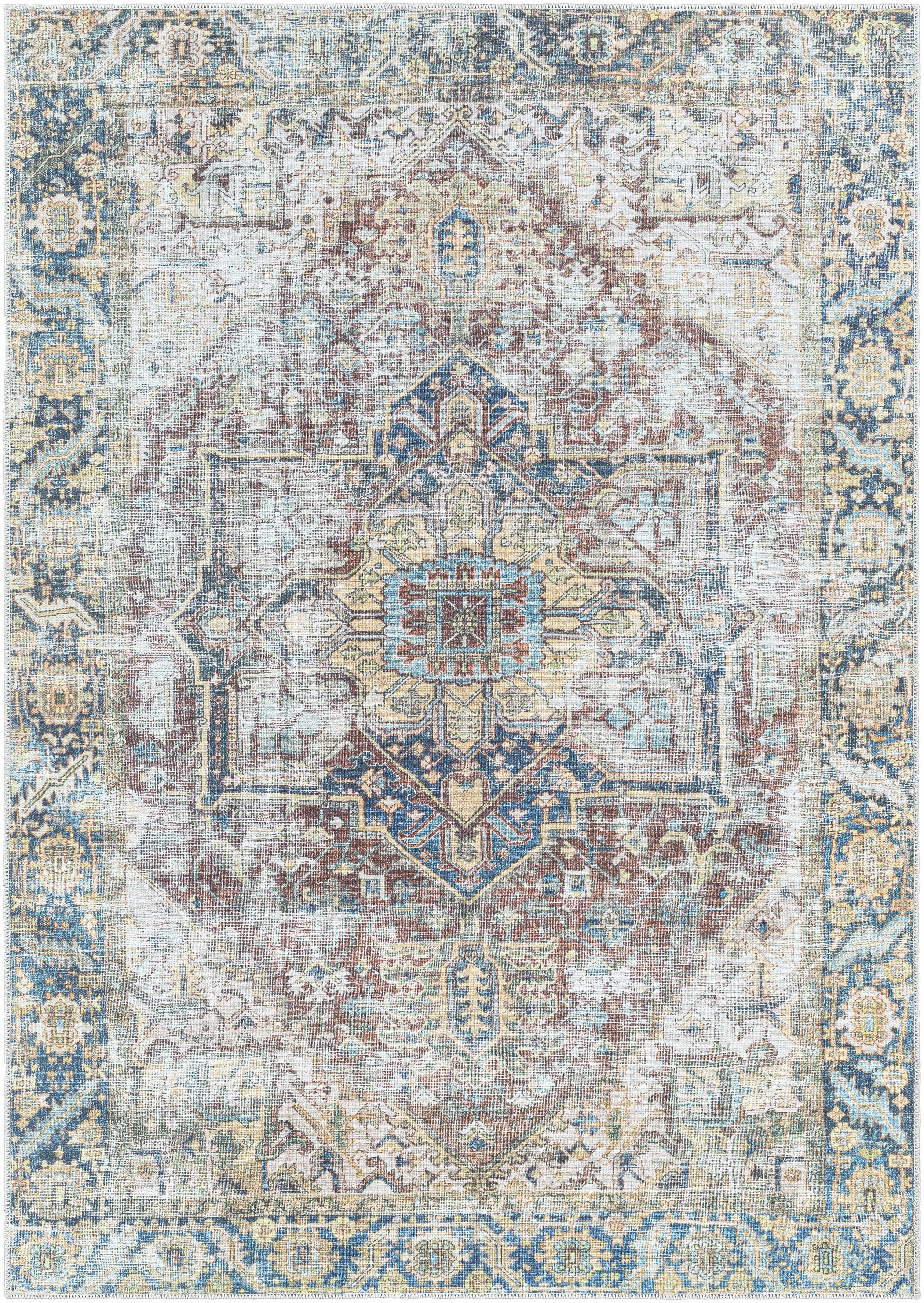 Blue Catigpian Distressed Washable Area Rug - Clearance - Image 8