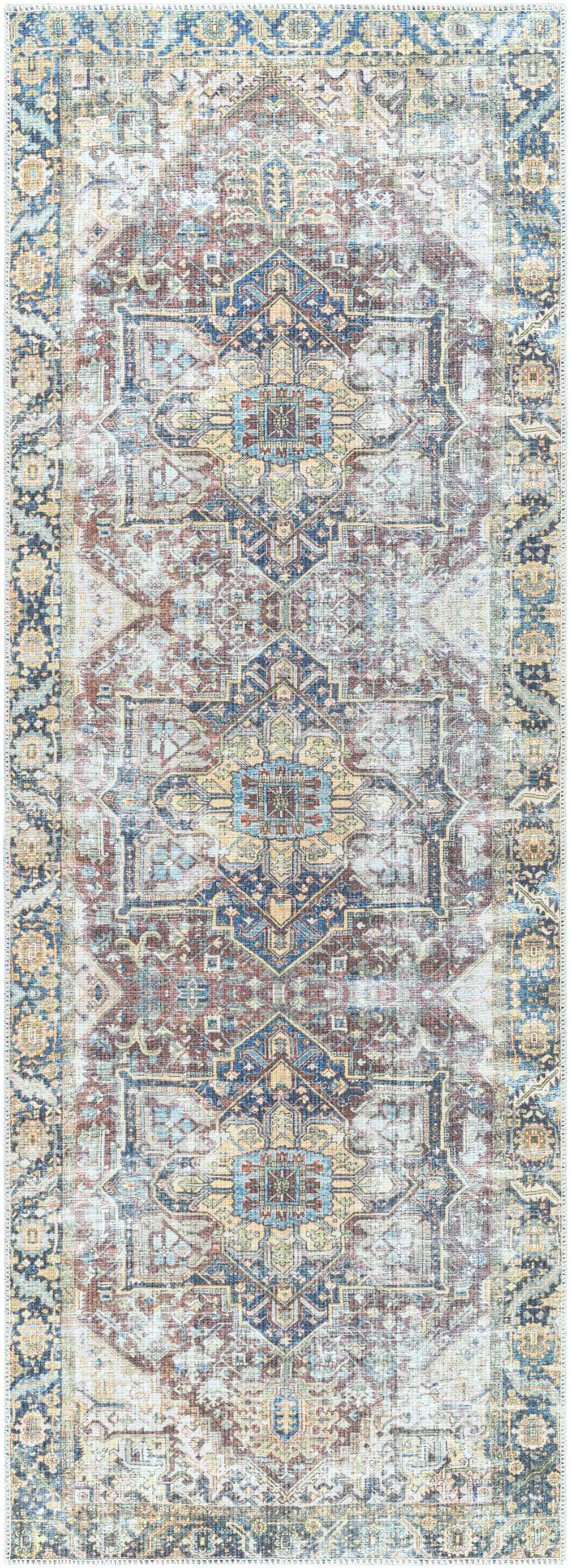 Blue Catigpian Distressed Washable Area Rug - Clearance - Image 9