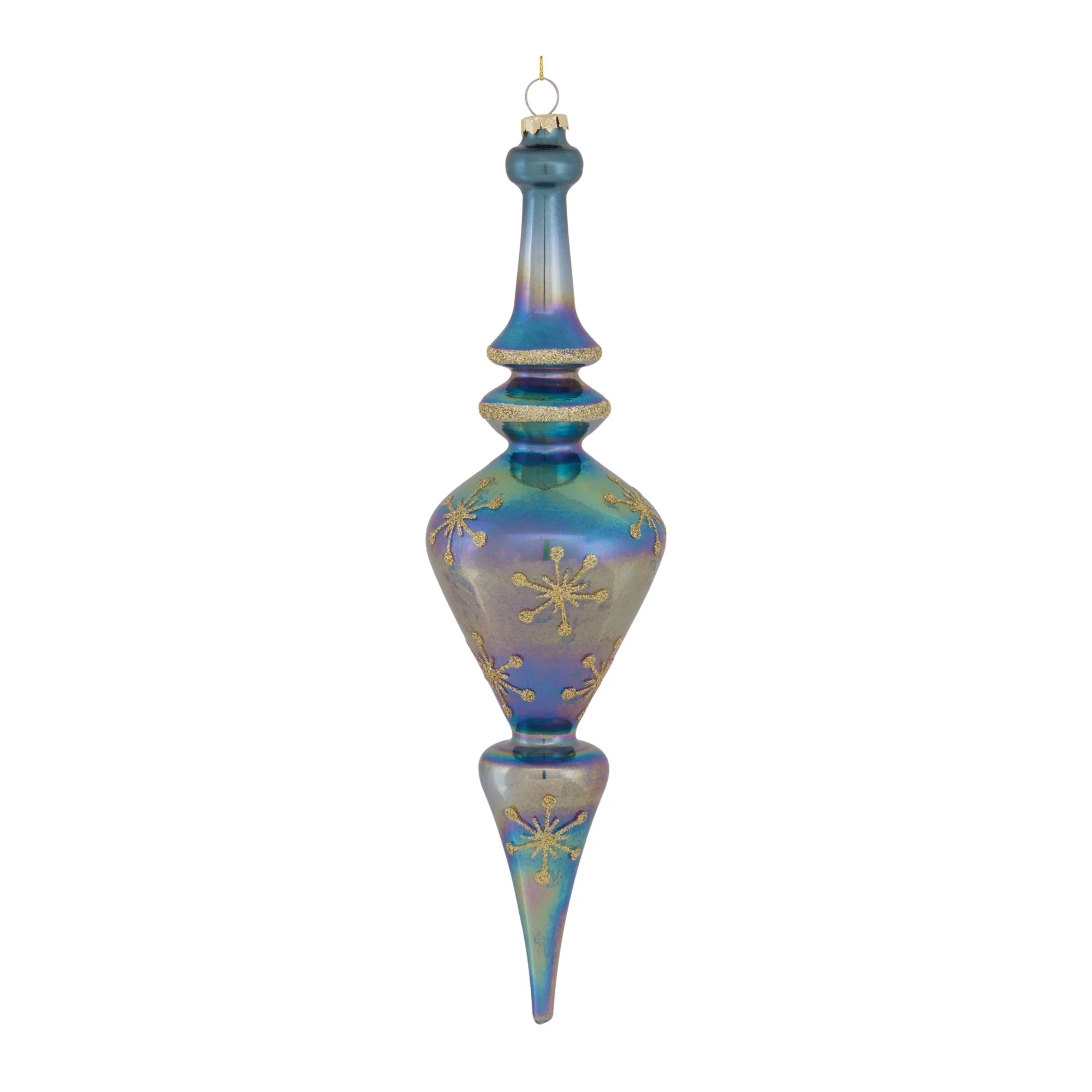 Irredescent Glass Finial Drop Ornament (Set of 6) - Image 4