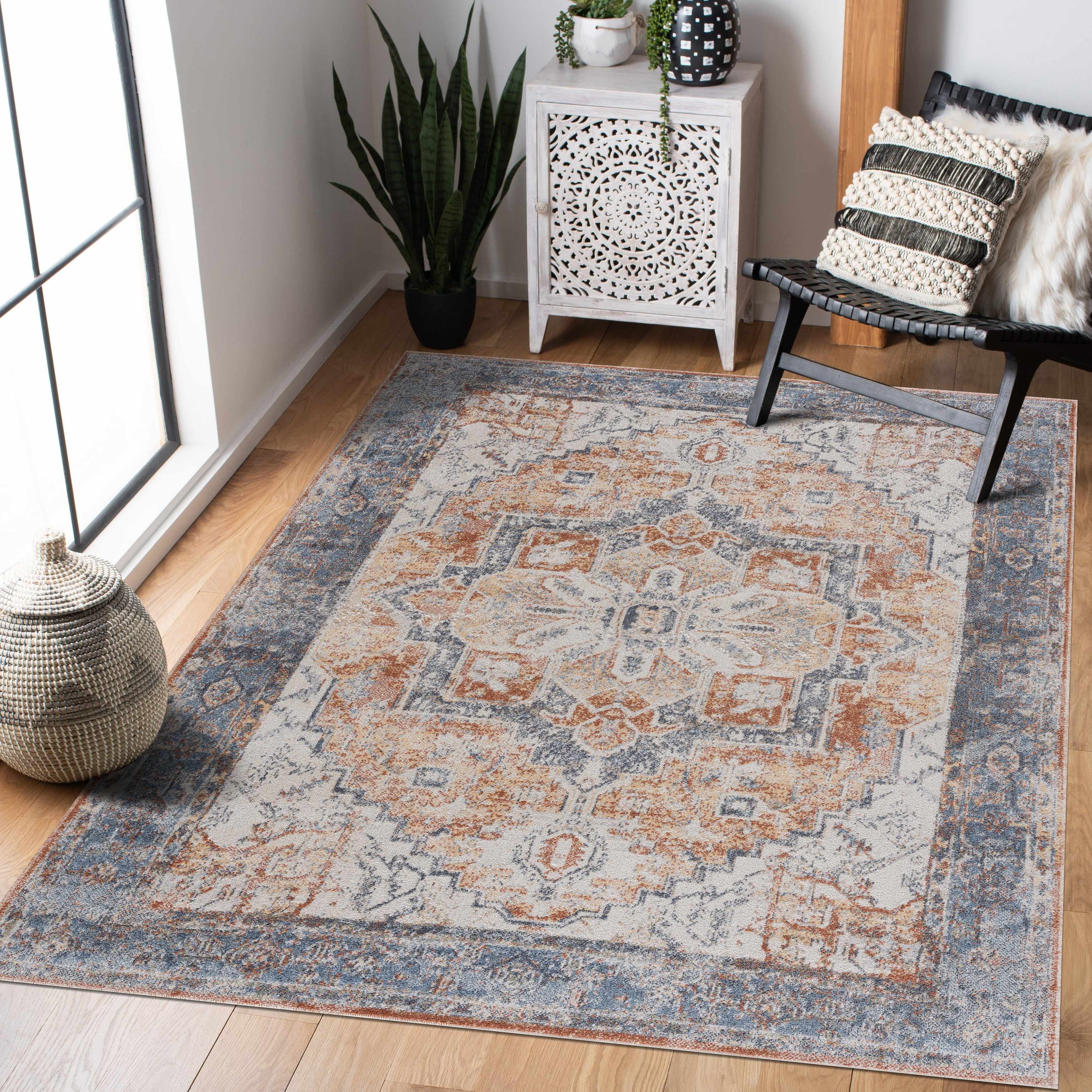 Blue Orange Hera Washable area rug - Clearance - Image 2