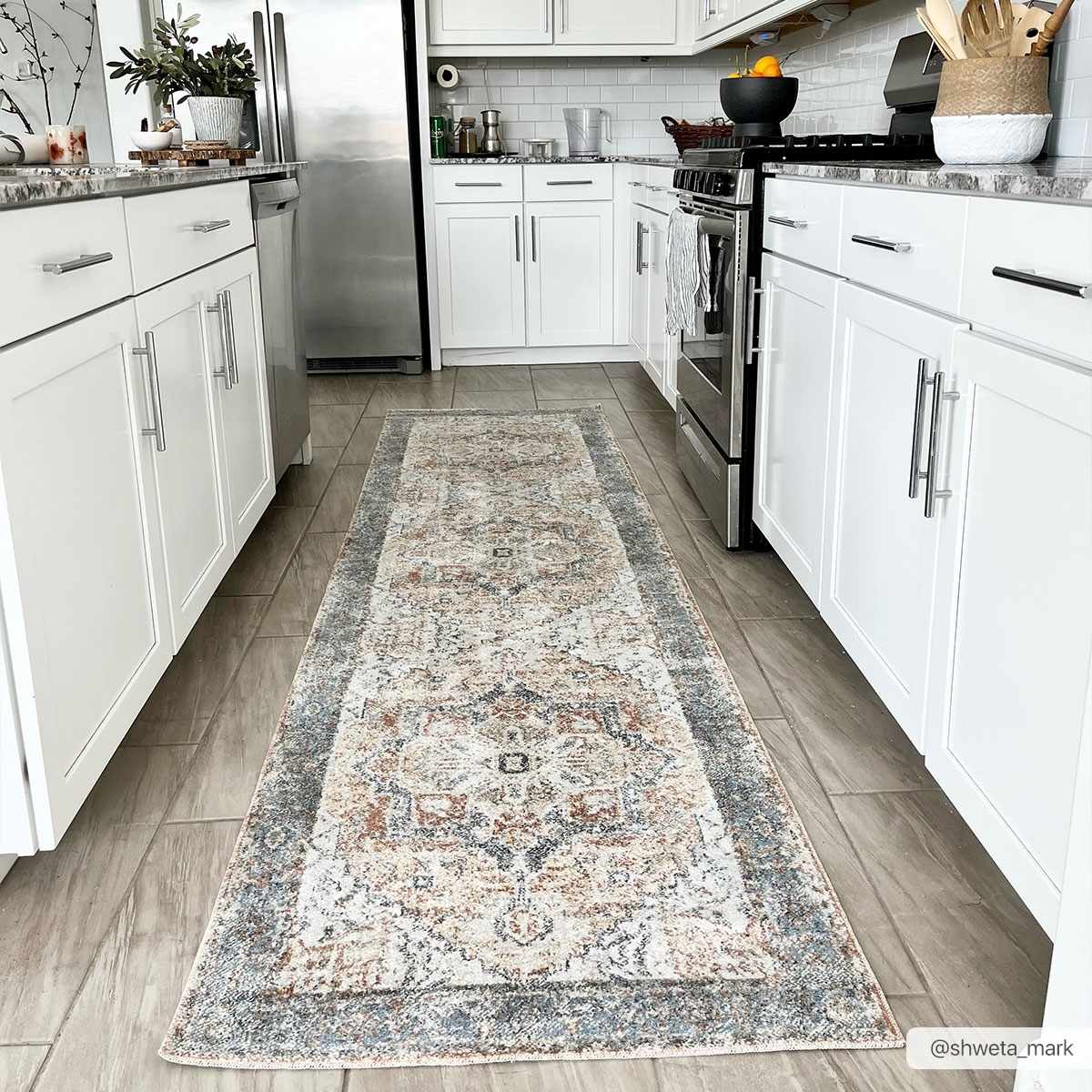 Blue Orange Hera Washable area rug - Clearance - Image 3