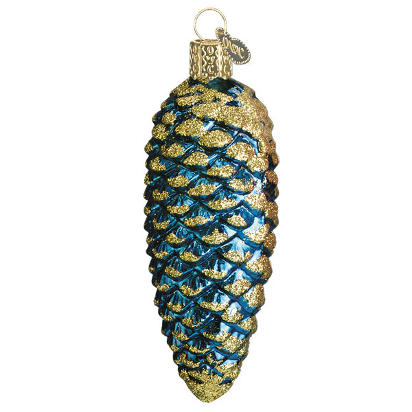 Blue Shimmering Cone Ornament - Image 3