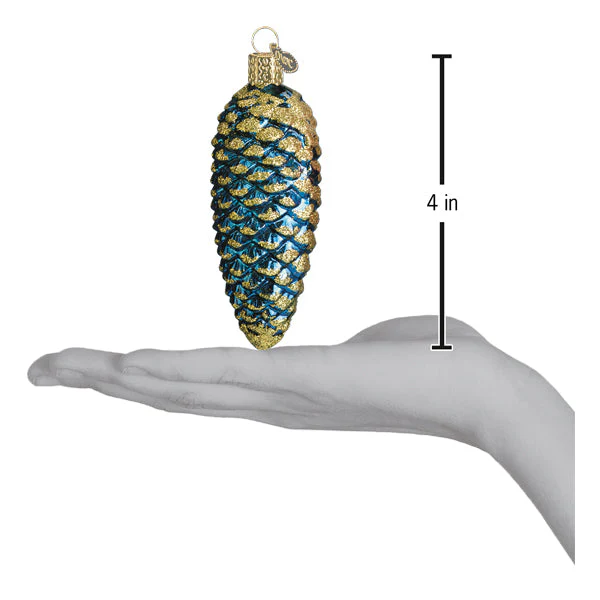 Blue Shimmering Cone Ornament - Image 4
