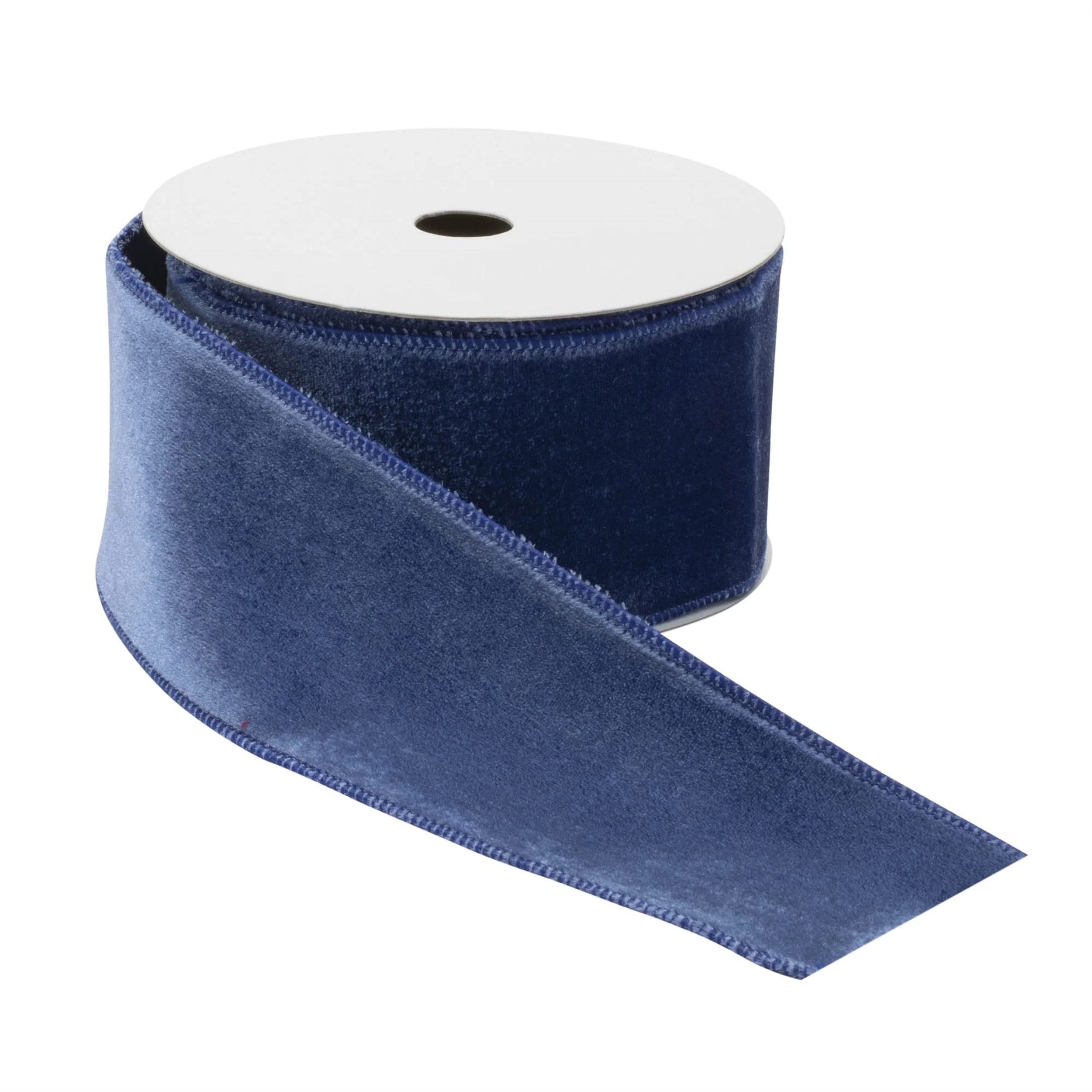 Blue Wired Ribbon 2.5" x 10 Yds. - Image 2
