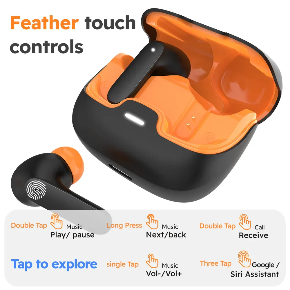 Bluetooth 5.4 TWS Wireless Earphones In-Ear Dual Mic ENC Noise Cancelling Headset - Image 4