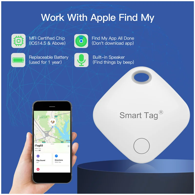 Bluetooth Item Tracker Works with Find My App Anti Lost Locator for iPhone - Image 3