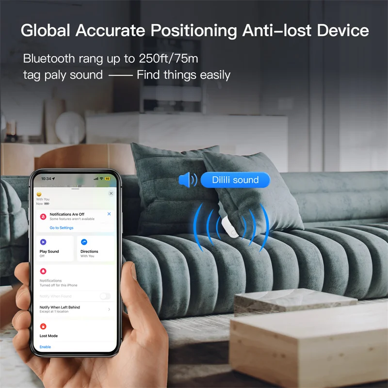 Bluetooth Item Tracker Works with Find My App Anti Lost Locator for iPhone - Image 4