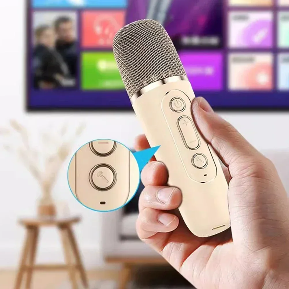 Bluetooth Karaoke Machine for Kids & Family with Wireless Mics LED Lights - Image 6