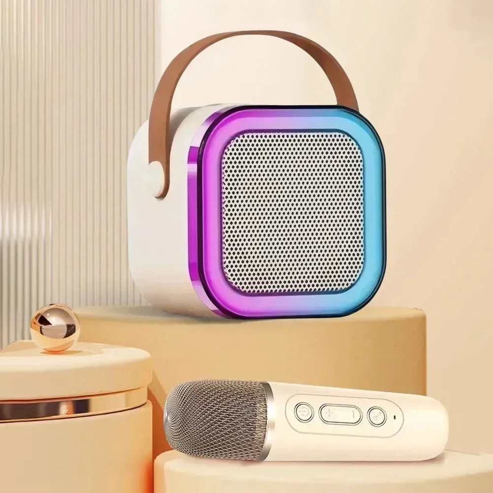 Bluetooth Karaoke Machine for Kids & Family with Wireless Mics LED Lights - Image 7