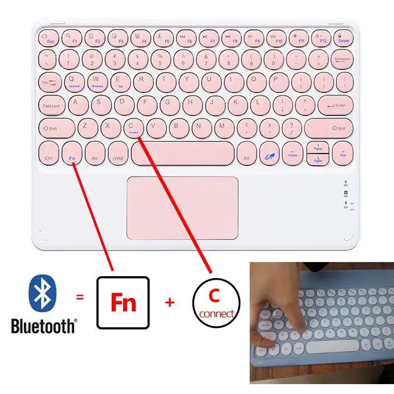 Bluetooth Keyboard Case for 11 Inch Tablet 2025 Touchpad Wireless Cover - Image 6