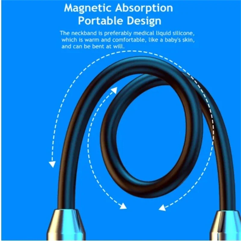 Bluetooth Neckband Earphones Wireless Sports Headphones Waterproof Magnetic - Image 5