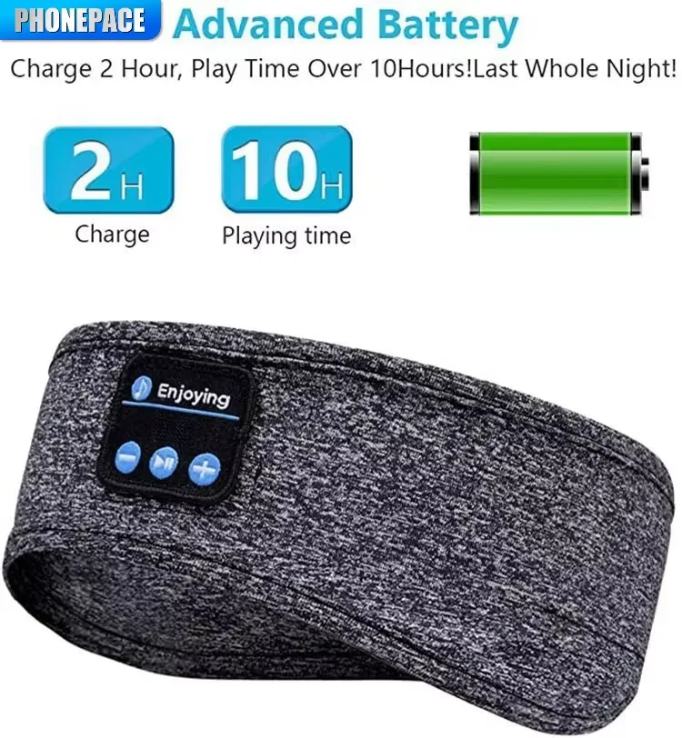 Bluetooth Sleep Headband Wireless Headphones Music Eye Mask Sports Sleeping - Image 5