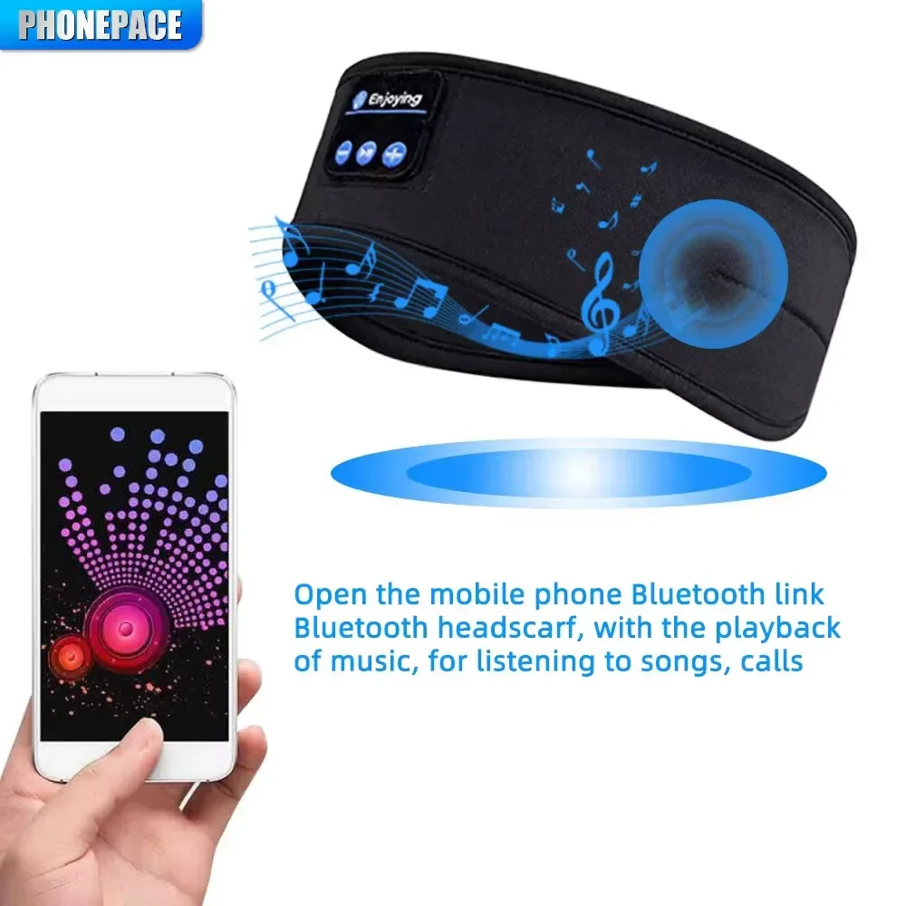 Bluetooth Sleep Headband Wireless Headphones Music Eye Mask Sports Sleeping - Image 7