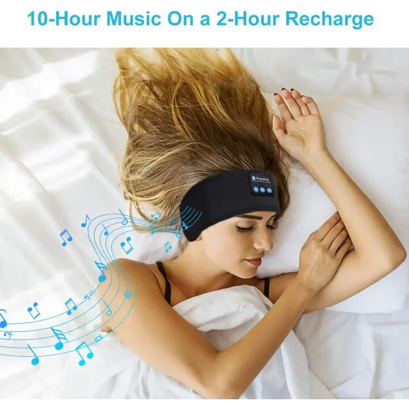 Bluetooth Sleep Headphones Headband Wireless Eye Mask for Side Sleeper Comfort - Image 3
