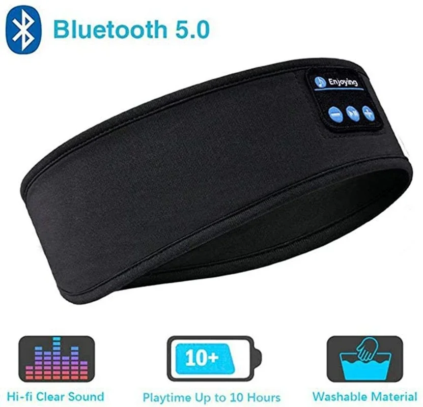 Bluetooth Sleep Headphones Headband Wireless Eye Mask for Side Sleeper Comfort - Image 7