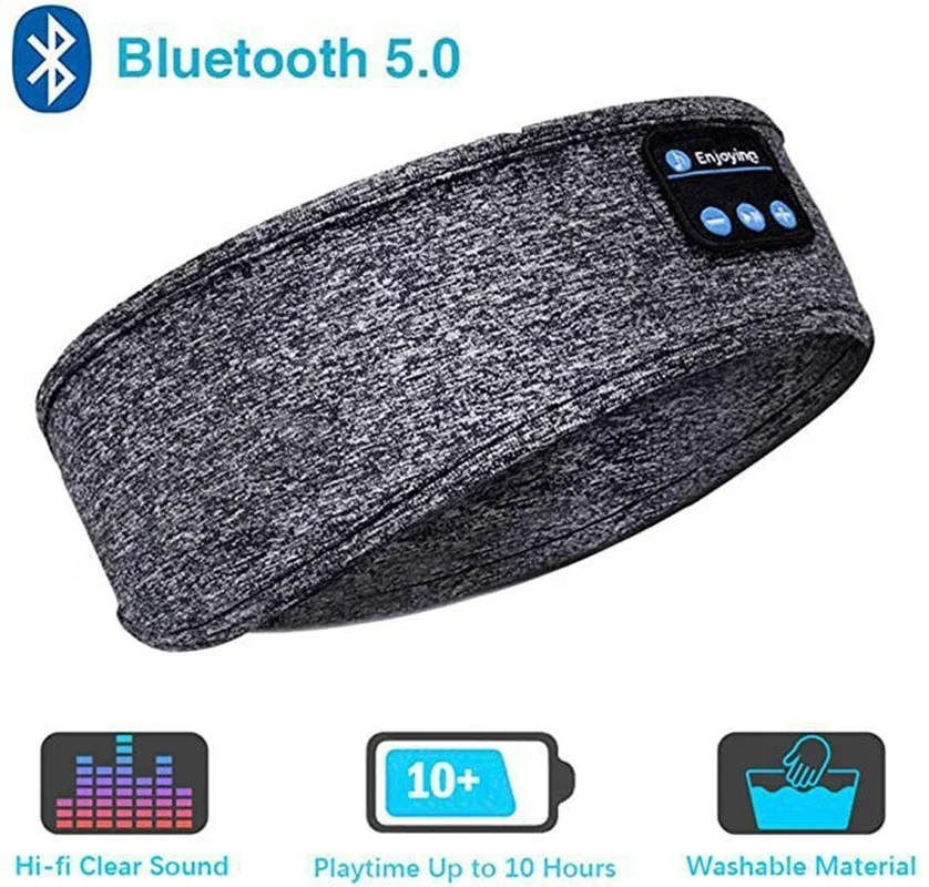 Bluetooth Sleep Headphones Headband Wireless Eye Mask for Side Sleeper Comfort - Image 8