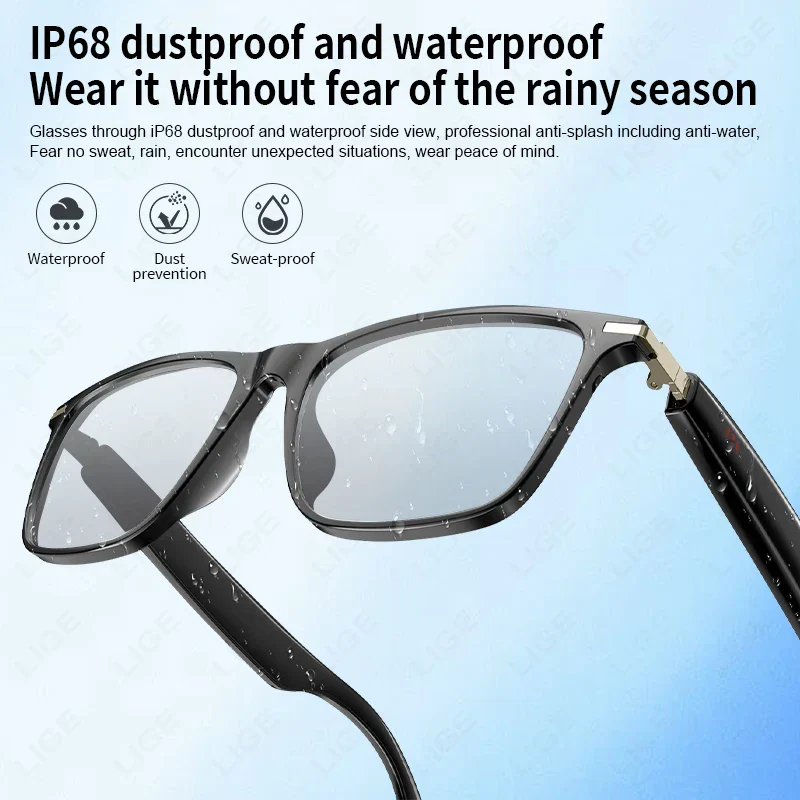 Bluetooth Smart Glasses Anti UV Sunglasses Wireless Call Headphones Outdoor - Image 4