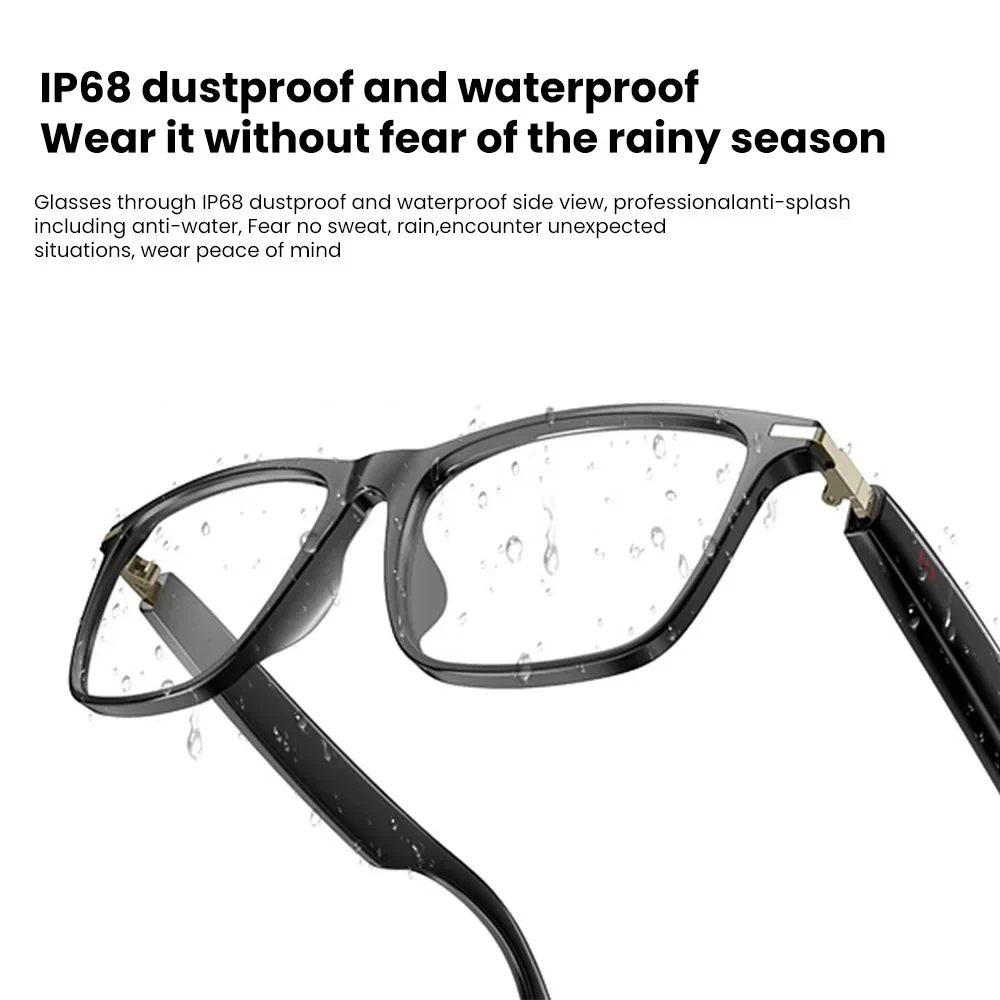 Bluetooth Smart Glasses Polarized Sunglasses Blue Light Filter Waterproof for Men - Image 5