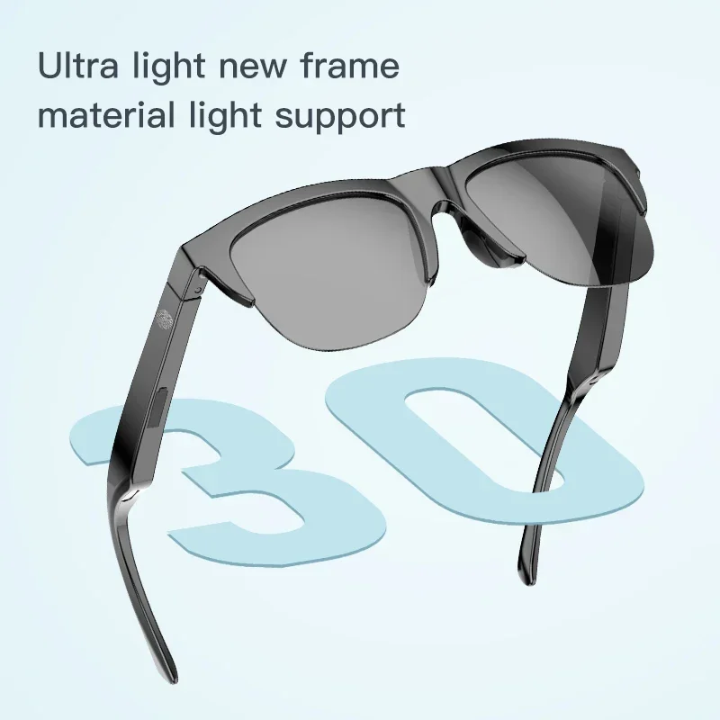 Bluetooth Smart Glasses V5.3 Wireless Sunglasses HIFI Call UV Protection Outdoor - Image 2