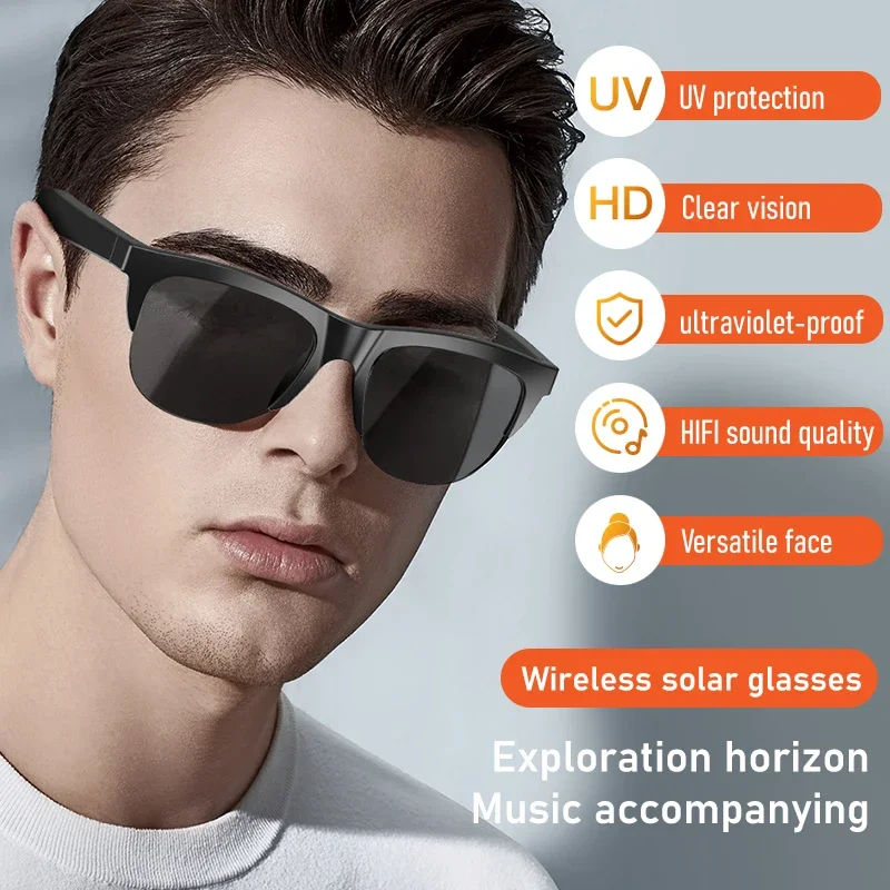 Bluetooth Smart Glasses V5.3 Wireless Sunglasses HIFI Call UV Protection Outdoor - Image 5