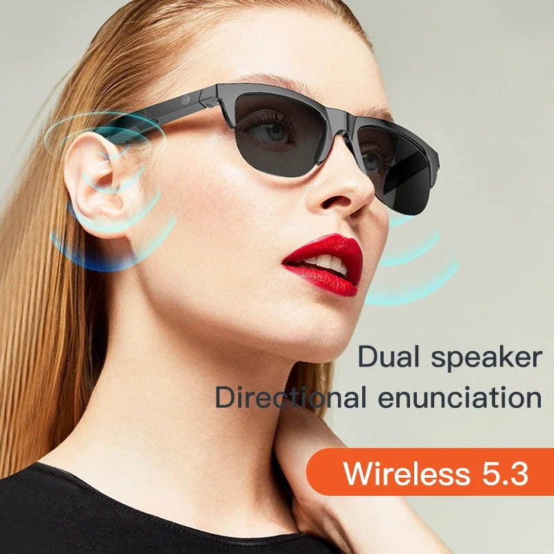 Bluetooth Smart Glasses V5.3 Wireless Sunglasses HIFI Call UV Protection Outdoor - Image 6