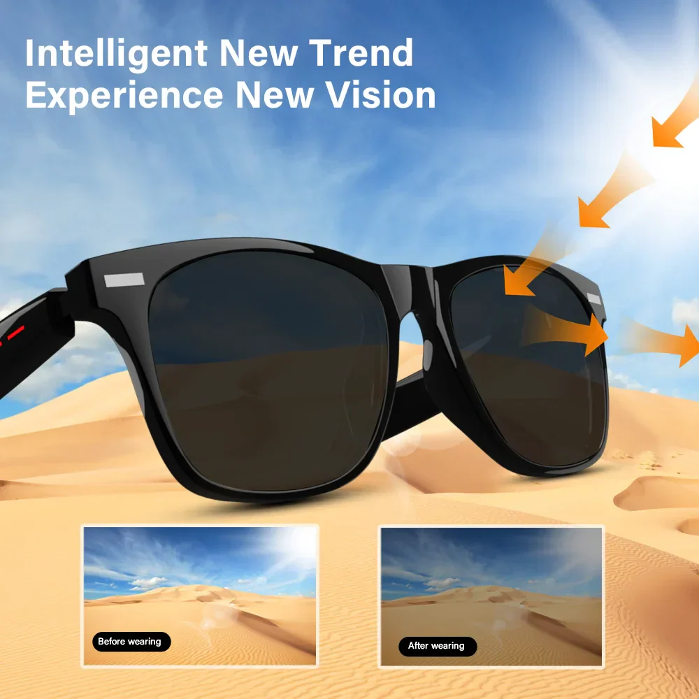 Bluetooth Smart Glasses Wireless Sunglasses Music Call TWS Audio Eyewear - Image 2