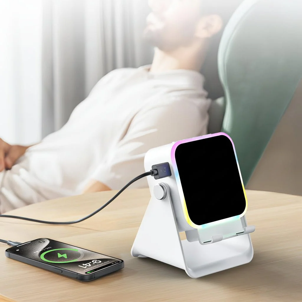 Bluetooth Speaker Phone Stand with Induction Sound Wireless Audio Dock - Image 6