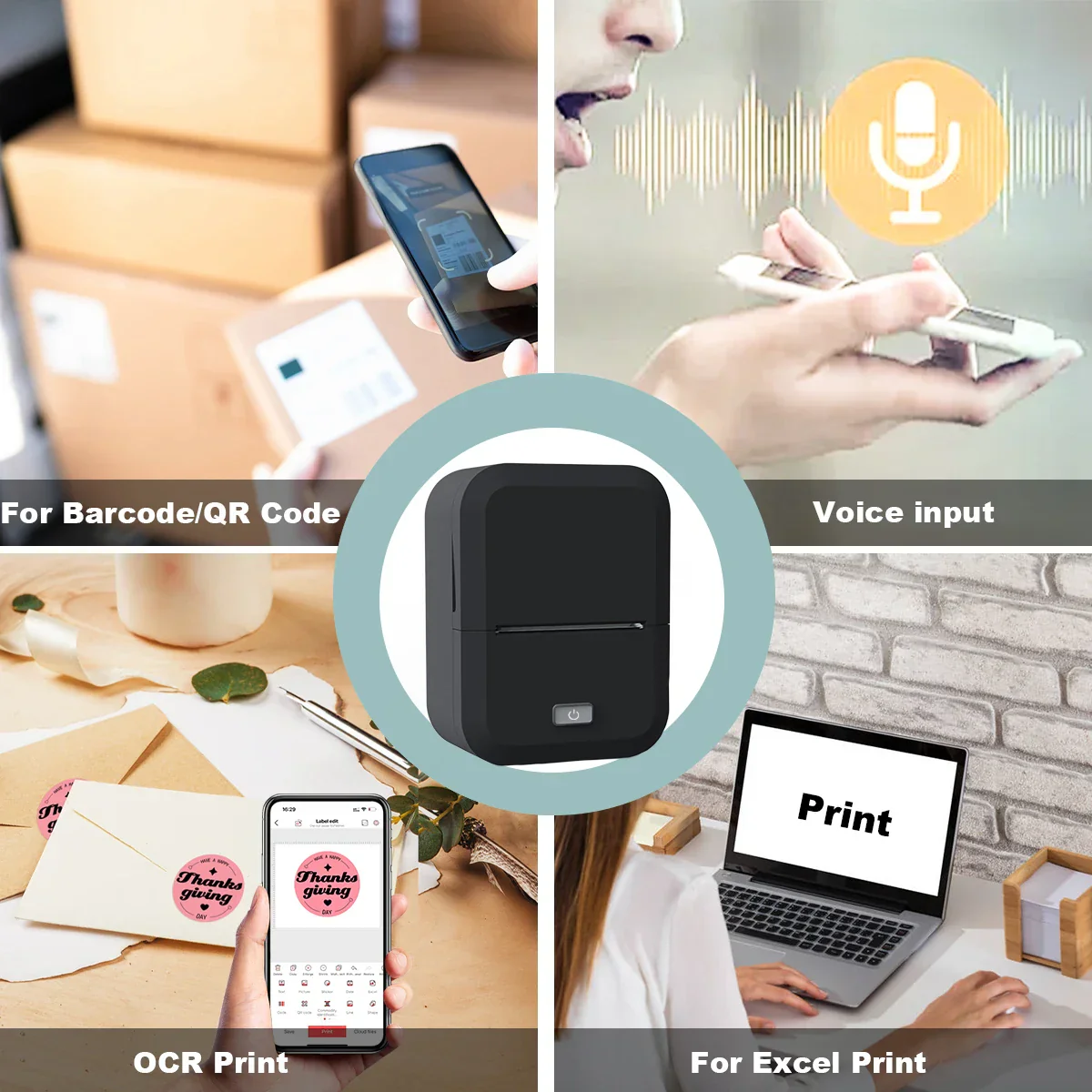 Bluetooth Thermal Label Printer Inkless Mini Sticker Maker for DIY & Gifts - Image 3