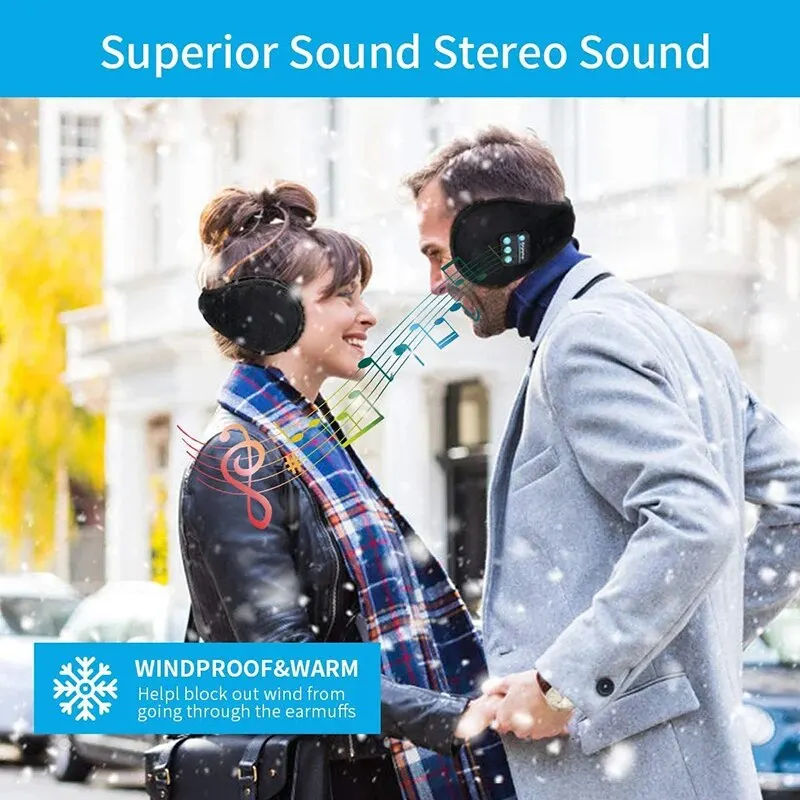Bluetooth Wireless Music Earmuffs Winter Warm Velvet Sports Ear Muffs for Running - Image 5