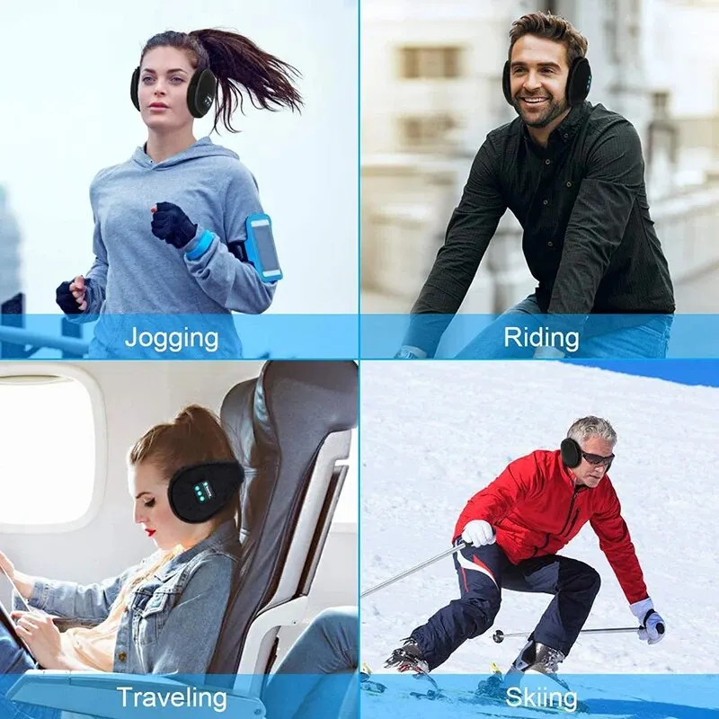 Bluetooth Wireless Music Earmuffs Winter Warm Velvet Sports Ear Muffs for Running - Image 6