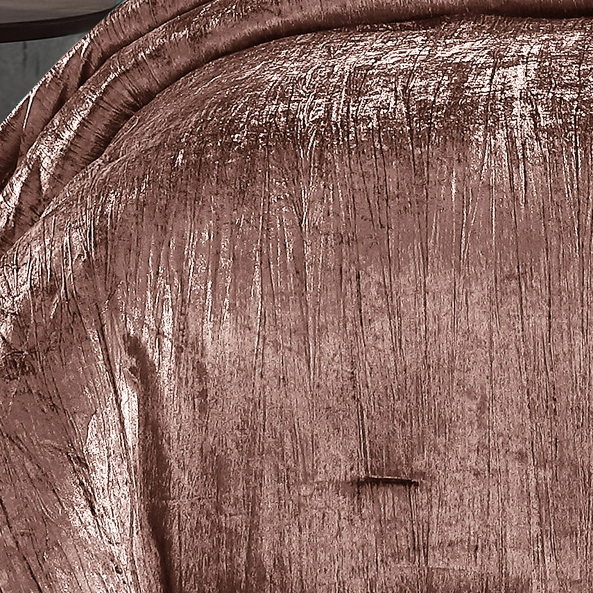 Blush Crinkle Velvet 7Pc Bedding Ensemble - Image 4