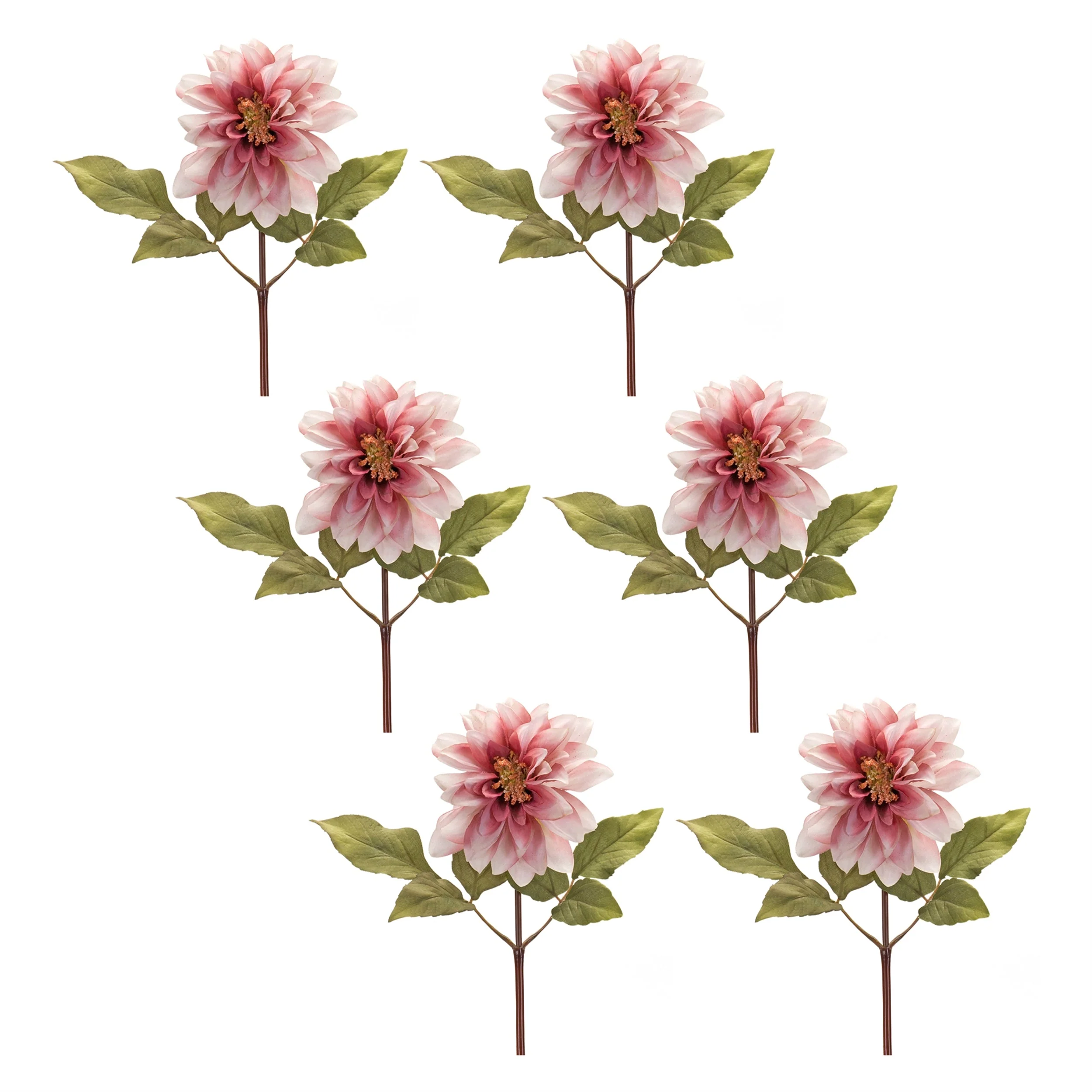 Blush Pink Dahlia Flower Stem (Set of 6) - Image 6