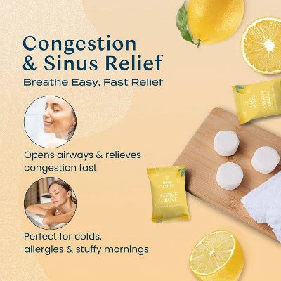 Body Restore Shower Steamers with 100% Natural Essential Oil Citrus 6ct - Image 3