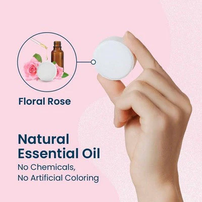 Body Restore Rose Shower Steamers with 100% Natural Essential Oils 6ct - Image 5