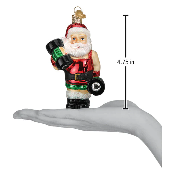 Bodybuilder Santa Christmas Ornament - Image 6