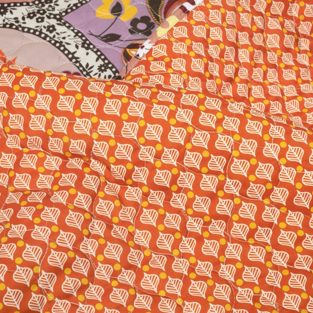 Bohemian Flower Cotton Quilt 3 Piece Set - Image 6