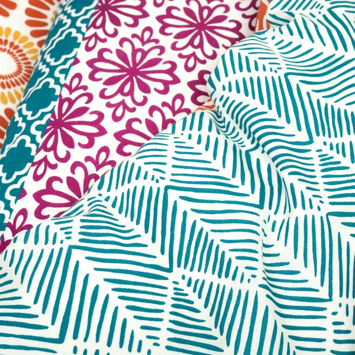 Bohemian Stripe Cotton Reversible Duvet Cover Set - Image 10