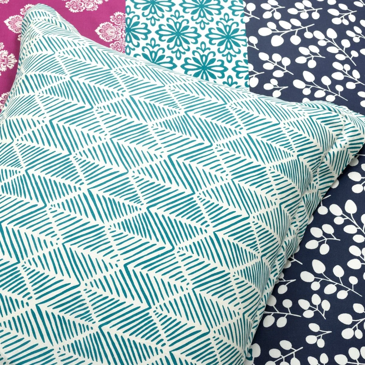 Bohemian Stripe Cotton Reversible Duvet Cover Set - Image 12