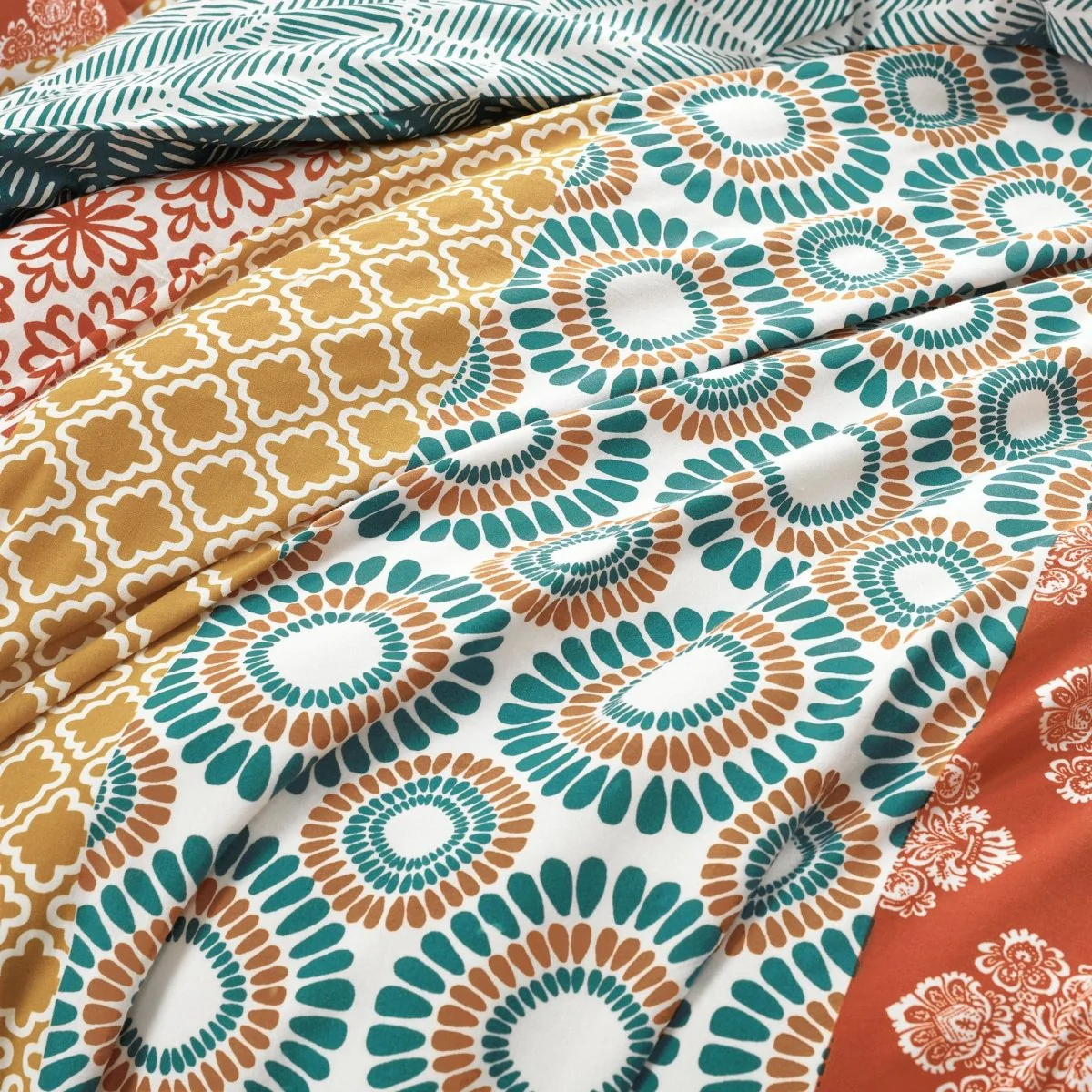 Bohemian Stripe Cotton Reversible Duvet Cover Set - Image 14