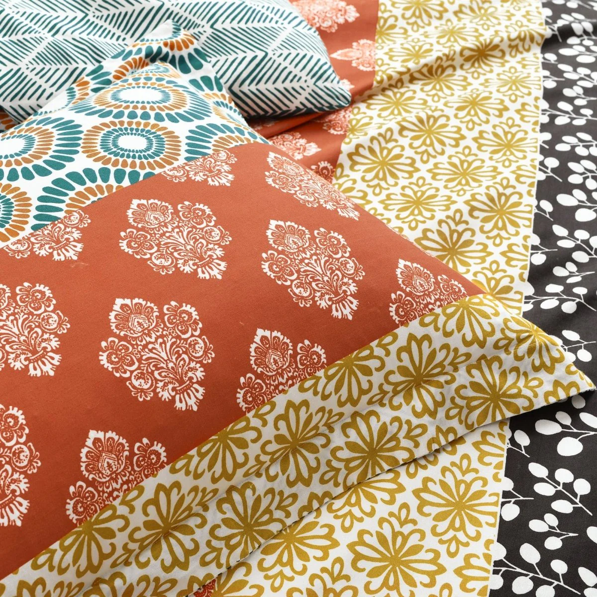 Bohemian Stripe Cotton Reversible Duvet Cover Set - Image 17