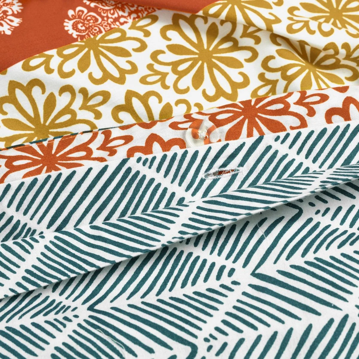 Bohemian Stripe Cotton Reversible Duvet Cover Set - Image 19