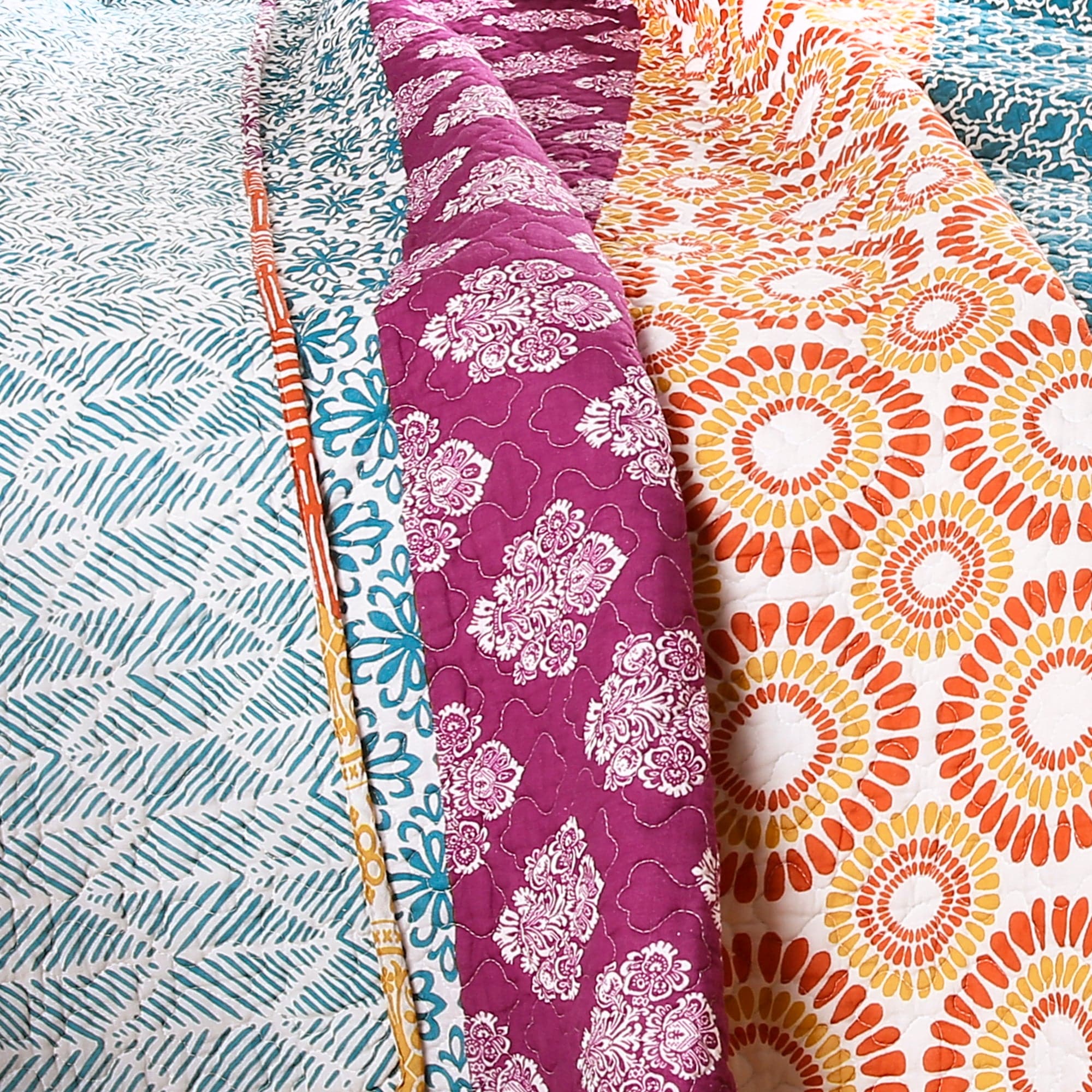 Bohemian Stripe Quilt 3 Piece Set - Image 13
