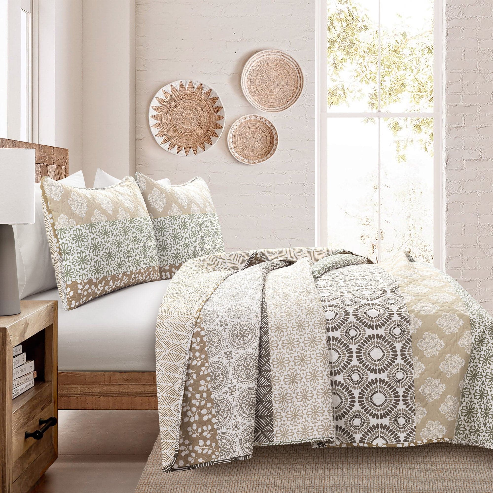 Bohemian Stripe Quilt 3 Piece Set - Image 36
