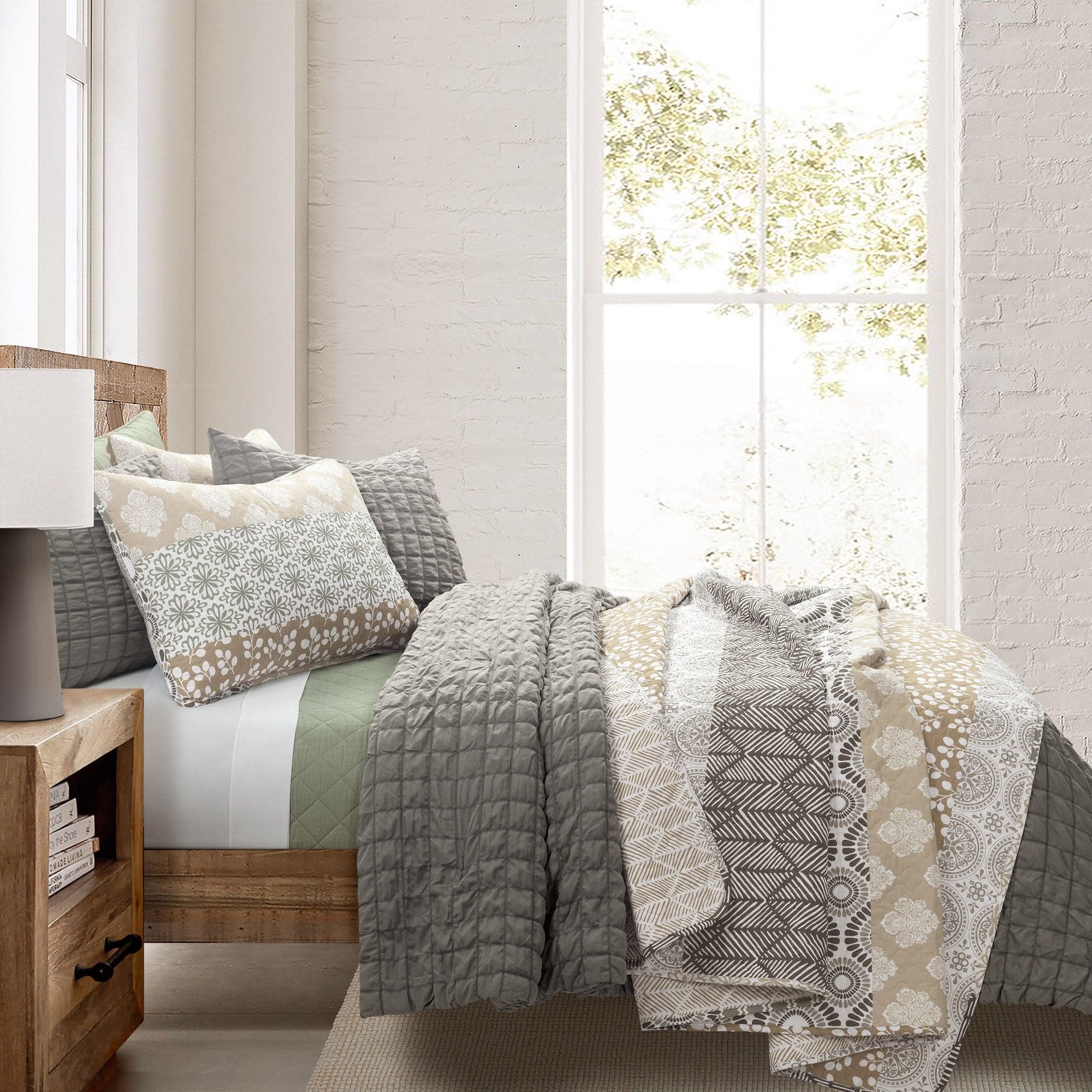 Bohemian Stripe Quilt 3 Piece Set - Image 37