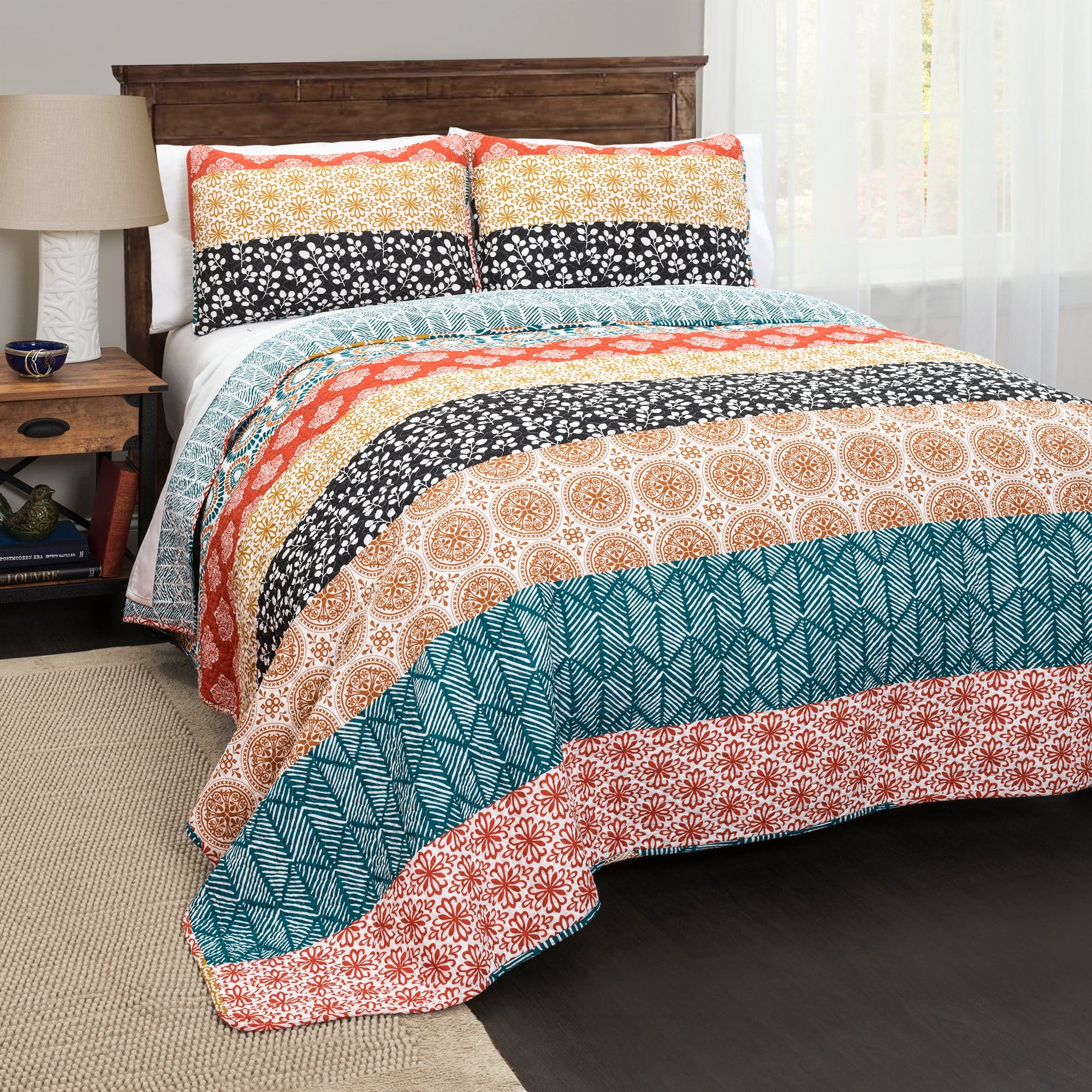Bohemian Stripe Quilt 3 Piece Set - Image 4