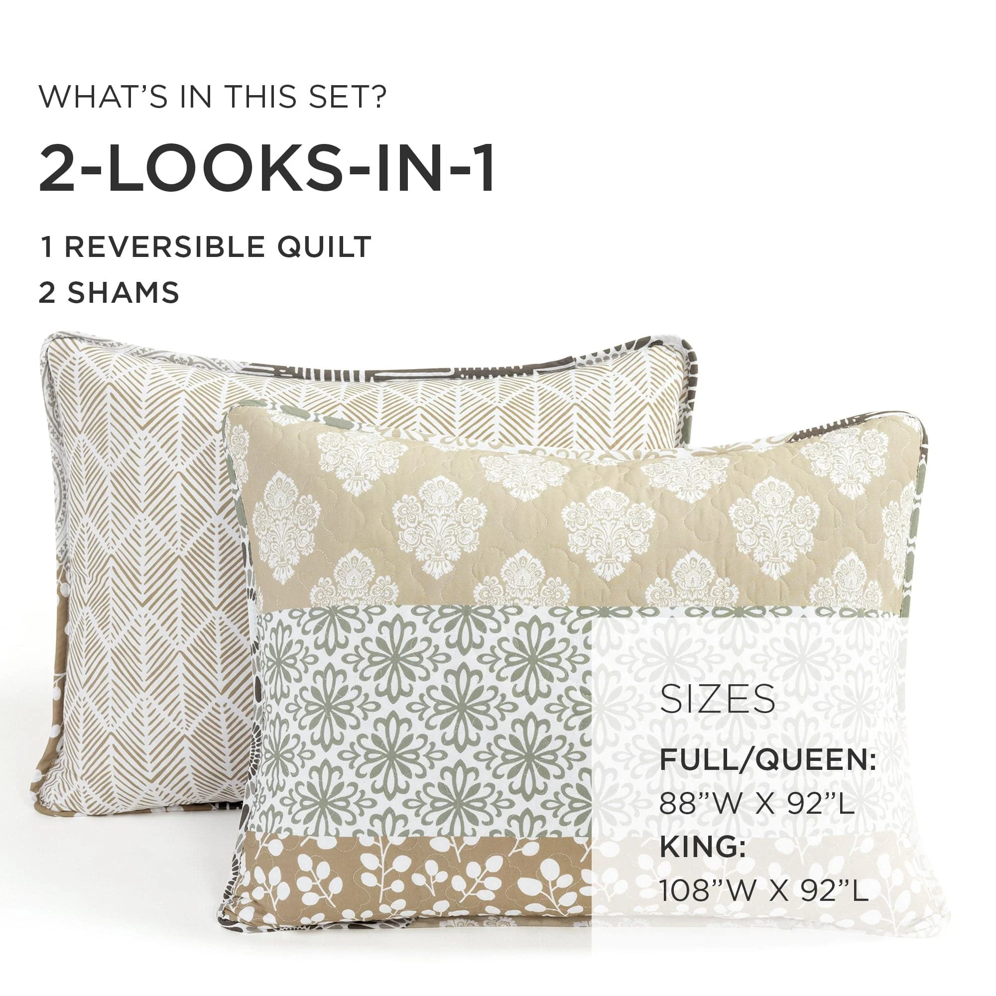 Bohemian Stripe Quilt 3 Piece Set - Image 43